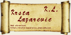 Krsta Lazarević vizit kartica